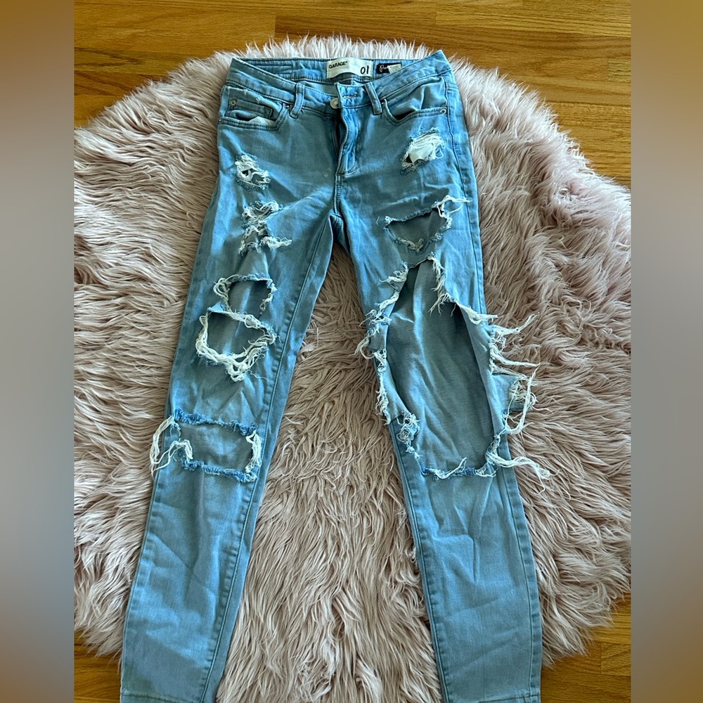 garage ripped jeans